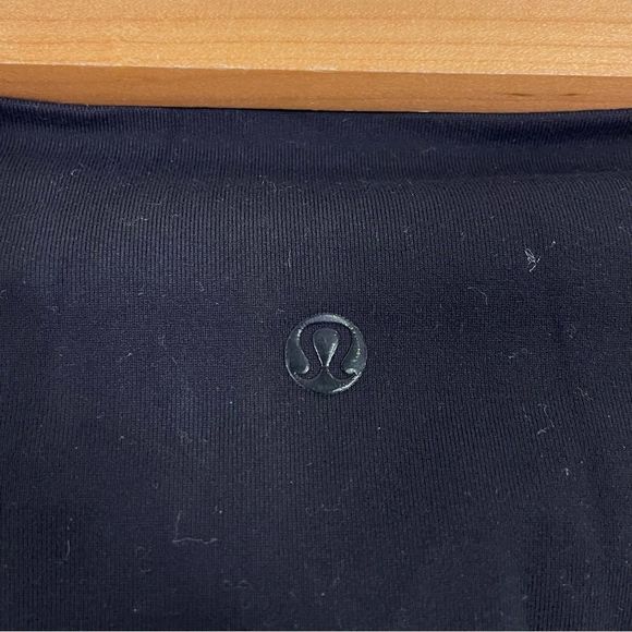 Lululemon Black High Waisted Leggings with Stripes Down Sides - Picture 7 of 7